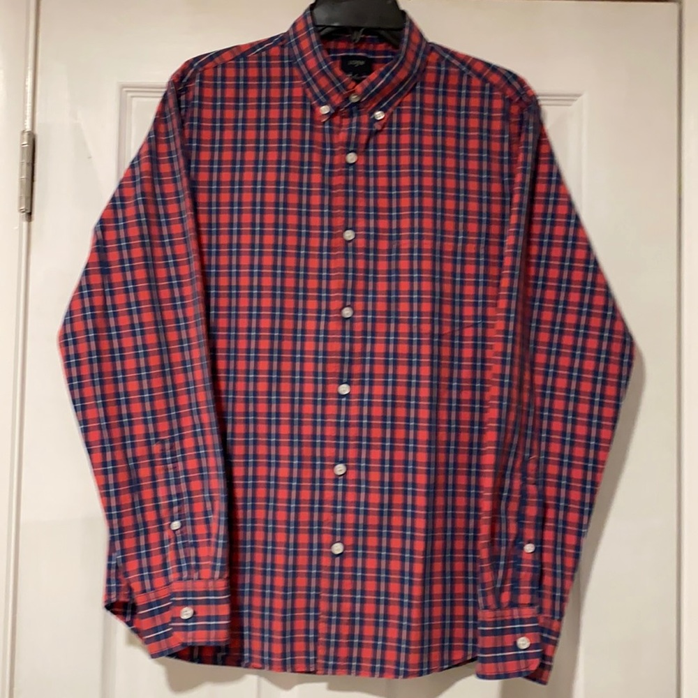 J Crew Medium Button Up Plaid Shirt